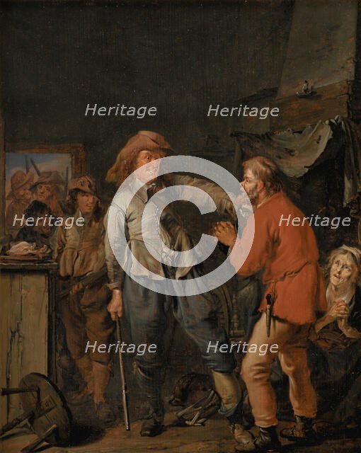 Soldiers Breaking into a Peasant's Cottage, 1645. Creator: Pieter Codde.