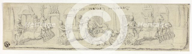 Antique Relief of Chariot Race, n.d. Creator: Sebastien Le Clerc.