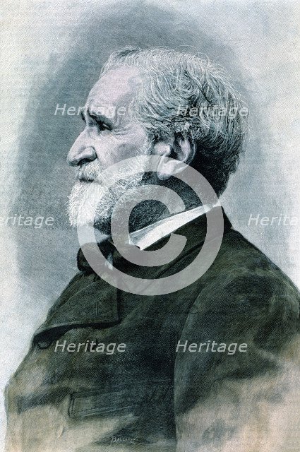 Giuseppe Verdi (1813-1901), Italian composer, engraving 1893.