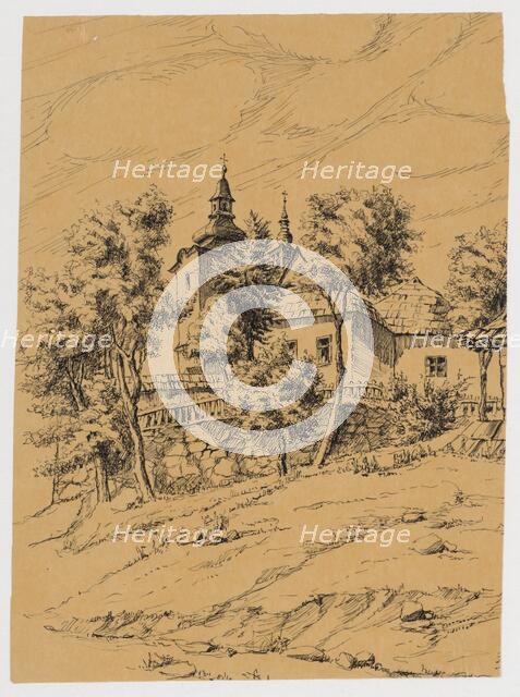 Church in Vienna, around 1920. Creator: Ladislav Treskon.