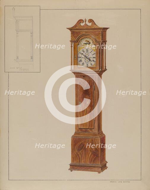 Grandfather's Clock (Timepiece), c. 1937. Creator: Francis Law Durand.