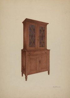 Shaker Cupboard, c. 1938. Creator: George V. Vezolles.