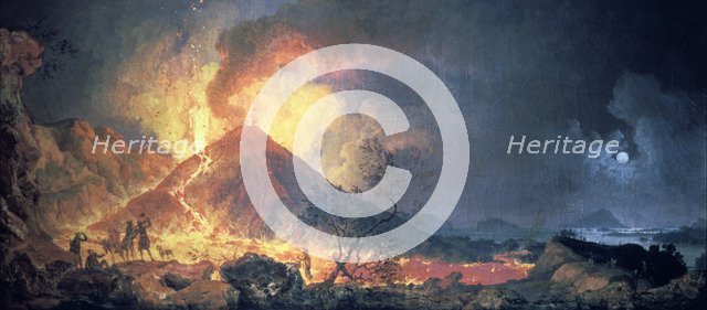 'Eruption of Vesuvius', 1770s.   Artist: Pierre-Jacques Volaire