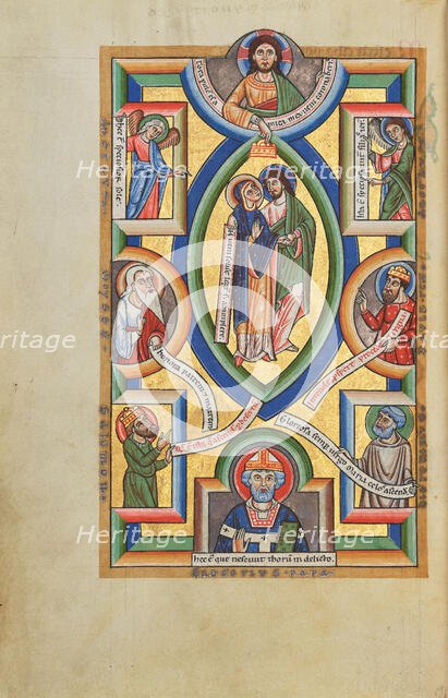 The Assumption of the Virgin; Stammheim Missal, probably 1170s. Creator: Unknown.