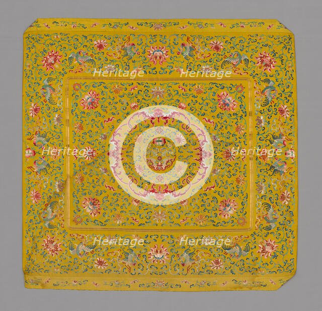 Cushion Cover, China, Qing dynasty (1644-1911), 1800/50. Creator: Unknown.