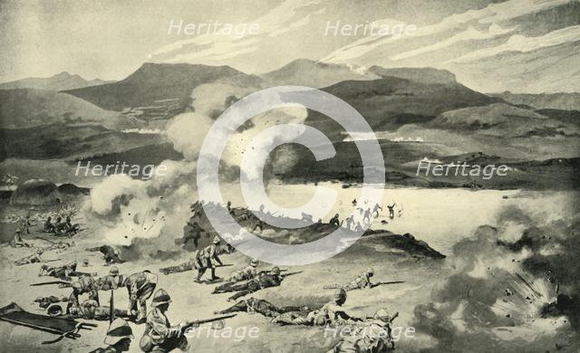 'The Battle of Colenso - The Dublin Fusiliers Attempt to Ford the Tugela', 1900. Creators: René Bull, Enoch Ward.