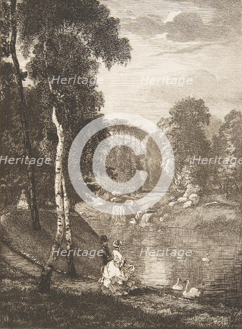 Le Bois de Boulogne, 1857. Creator: Felix Bracquemond.