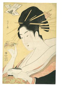 Matching Shells (Kai-awase), “Kisen Hoshi,” from the series Modern Parodies of the ..., ca. 1796-98. Creator: Hosoda Eishi.