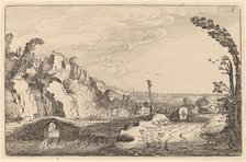 Cascade under a Stone Bridge, c. 1616. Creator: Jan van de Velde II.