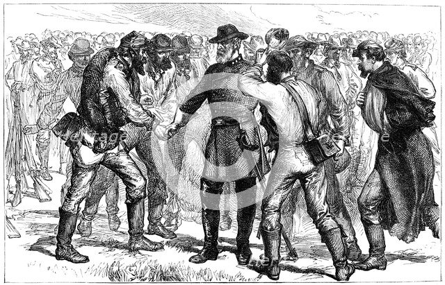 General Robert E Lee's farwell to his soldiers, 1865 (c1880). Artist: Unknown