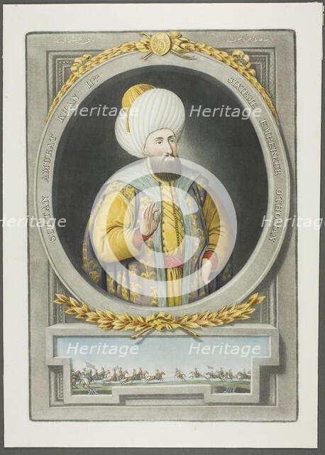Amurat Kahn II, from Portraits of the Emperors of Turkey, 1815. Creator: John Young.