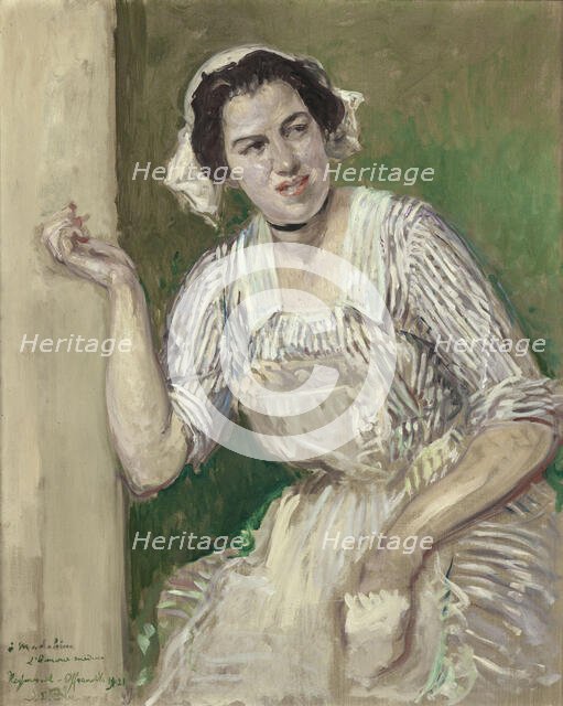 Portrait of Madeleine Pissard as Roxane (L'Amour medecin), 1921. Creator: Jacques Emile Blanche.