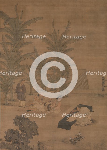 The Scholar Fu Sheng Transmitting the Book of Documents, 15th-mid-16th century. Creator: Du Jin.