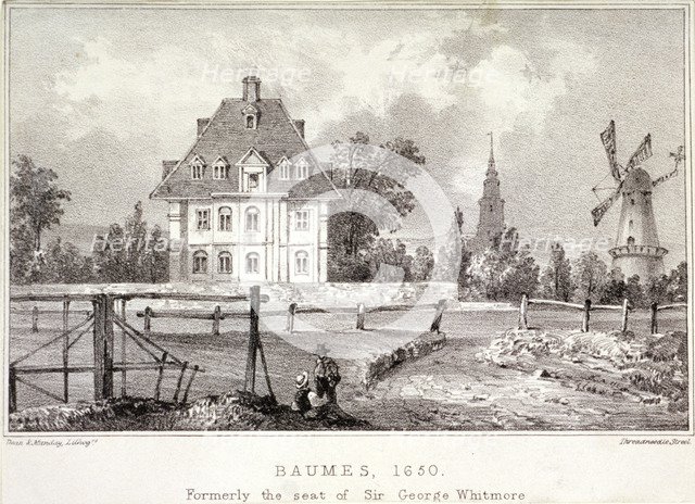 View of Baumes House, Hoxton, London, c1830?. Artist: Dean and Munday