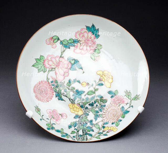 Dish, China, c. 1725, Qing Dynasty (1644-1911), Yongzhen period (1723-1735). Creator: Unknown.