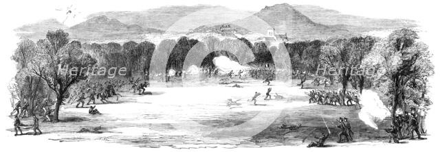 The Battle on the Volturno - fight in the field near St. Angelo - from a sketch by T. Nast, 1860. Creator: Unknown.