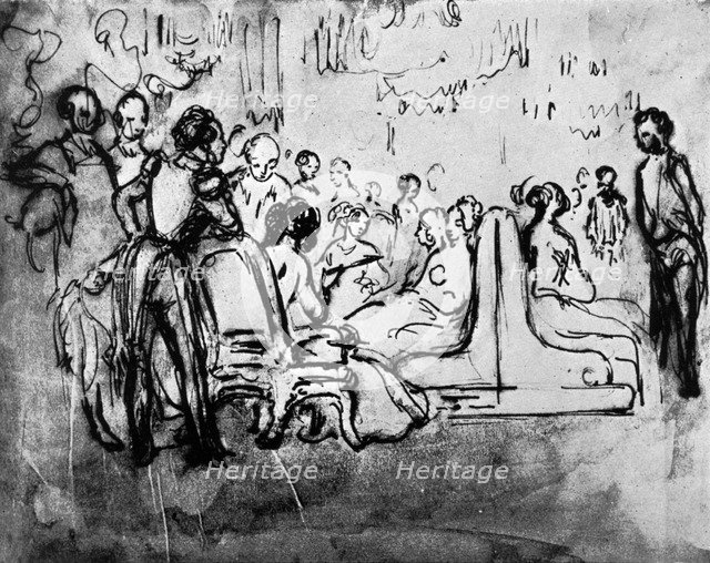 'Salon', 19th century, (1930).Artist: Constantin Guys