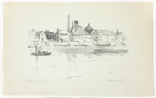 Battersea from the River, Low Tide, 1890-94. Creator: Theodore Roussel.