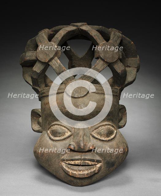 Helmet Mask, c. 1900. Creator: Unknown.