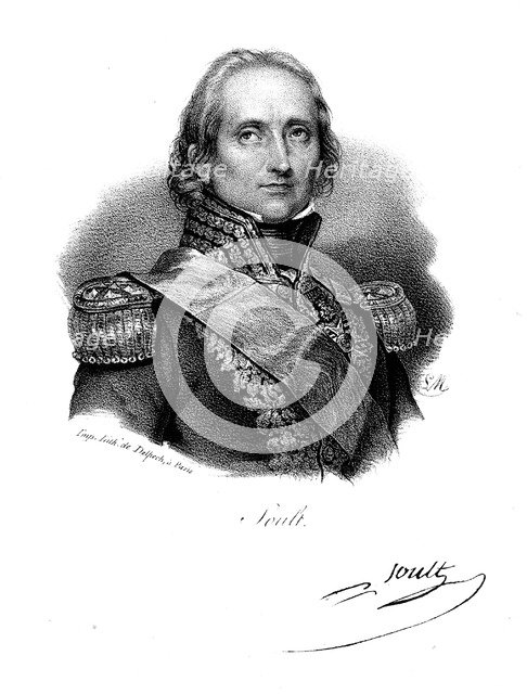 Nicolas Jean de Dieu Soult, French soldier and statesman, c1830. Artist: Delpech