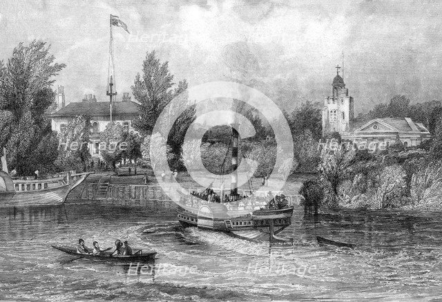 Twickenham Ait (Eel Pie Island), London, 19th century.Artist: M Wilson
