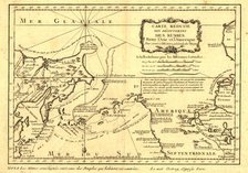 Reduced map of Russian discoveries, between Asia and America, (1747?). Creator: Jacques-Nicolas Bellin.
