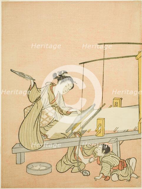 Throwing the Shuttle, c. 1766/67. Creator: Suzuki Harunobu.