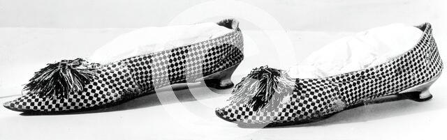 Pair of Shoes, England, 1795/1825. Creator: Unknown.