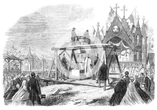 Laying the foundation-stone of an English church at Stutgard, in Wirtemberg, 1864.  Creator: Unknown.