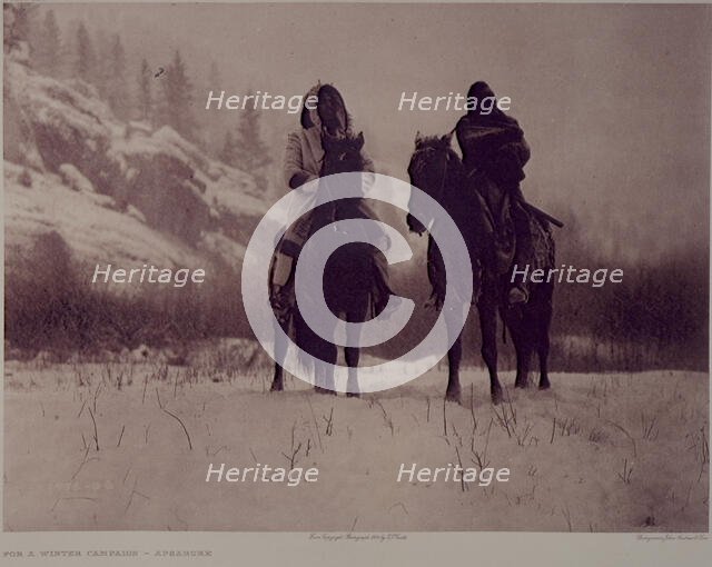 'For a Winter Campaign - Apsaroke', 1909.  Creator: Edward Sheriff Curtis.