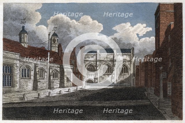 View of Lincoln's Inn Hall and Chapel, London, 1811. Artist: Pals