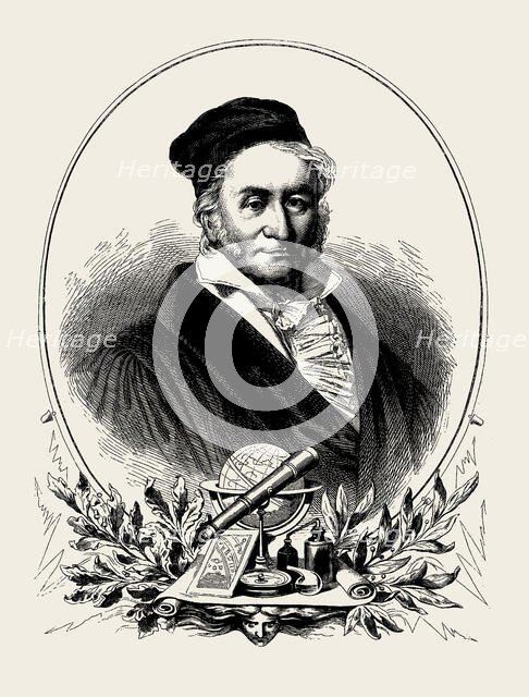 Portrait of Carl Friedrich Gauss (1777-1855). Creator: Ritmüller, Eduard (1805-1869).