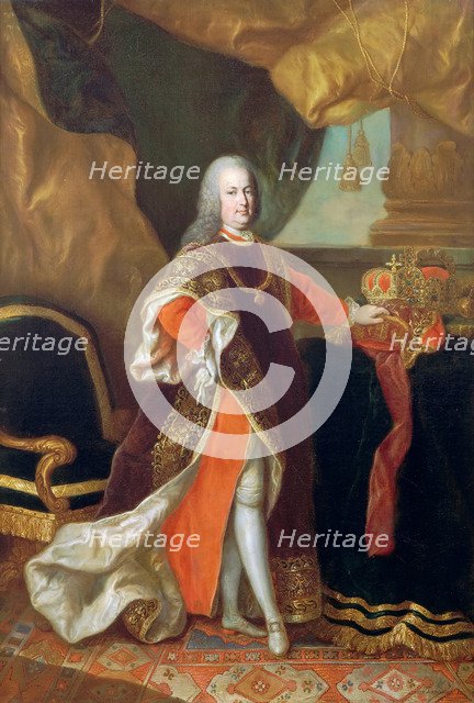 Portrait of Emperor Francis I of Austria (1708-1765). Artist: Maron, Anton von (1733-1808)