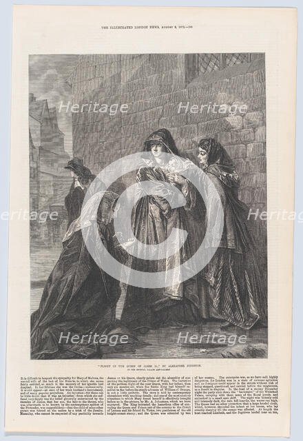 Flight of the Queen of James II, from "Illustrated London News", August 3, 1872. Creator: Richard Principal Leitch.