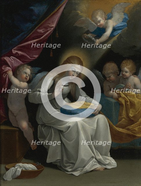 The Virgin Sewing, Accompanied By Four Angels (La Couseuse).