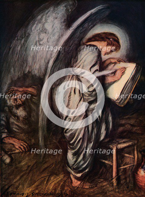 'Abou Ben Adhem: - I Pray Thee Then Write Me As One Who Loves His Fellow Men',1916, (1917). Artist: Edmund Joseph Sullivan.