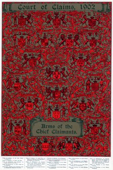 Arms of the chief claimants, 1902. Artist: Unknown