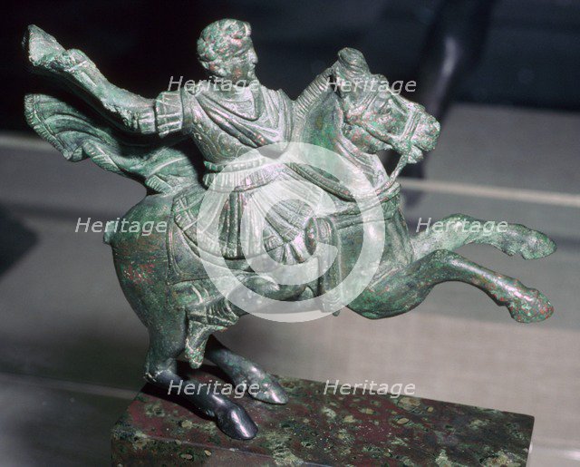 Roman statuette of Alexander the Great on horseback. Artist: Unknown