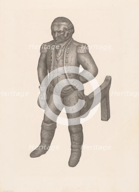 Cast Iron Andiron, c. 1941. Creator: Milton Grubstein.