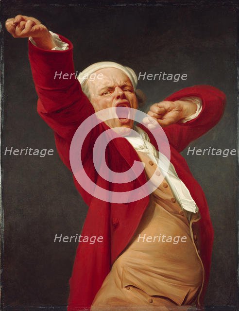 Self-Portrait, Yawning, ca. 1783. Artist: Ducreux, Joseph (1735-1802)