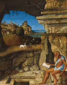 Saint Jerome Reading, 1505. Creator: Giovanni Bellini.