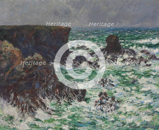 Port-Coton, Rochers du Lion (Lion Rock), 1886.