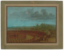 War Dance of the Saukies, 1861/1869. Creator: George Catlin.