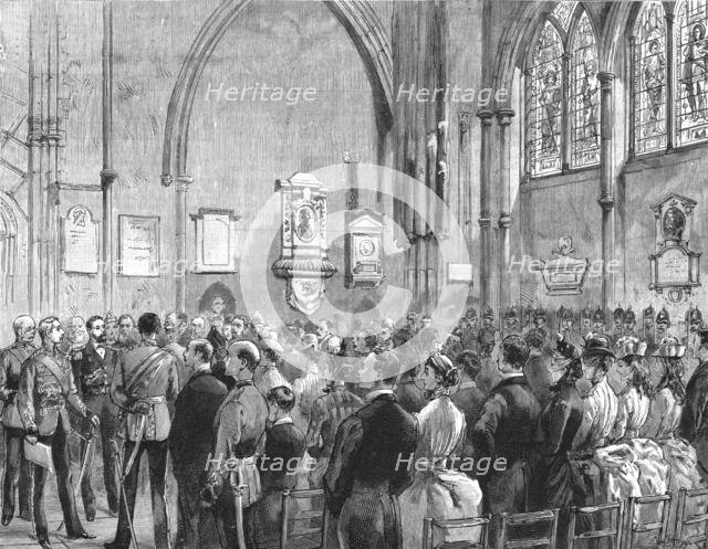 ''Lord Wolsely unveiling the memorial windows in Rochester Cathedral to General Gordon and the Offic Creator: Unknown.