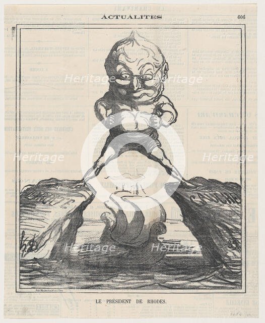 Le Président de Rhodes, 1871.  Creator: Honore Daumier.