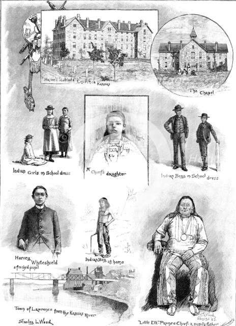 The Haskell Institute, a training college for Indians, at Lawrence, in Kansas, 1890. Creator: P Naumann.