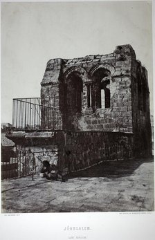 Jerusalem, Church of the Holy Sepulchre (Jérusalem, Saint-Sépulcre), 1854/56. Creator: Auguste Salzmann.