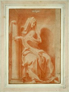 Fortitude (Study for the "Cabinet du roi" [King's Study]), 1541/45. Creator: Francesco Primaticcio.