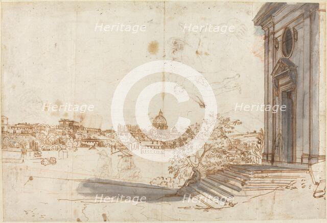 A View of Rome from Santa Maria del Priorato, c. 1710. Creator: Gaspar van Wittell.