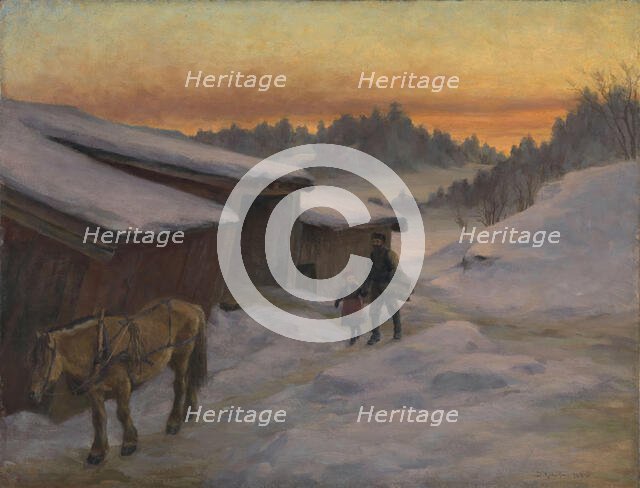 A Farm at Lysaker, 1892. Creator: Jacob Gloersen.